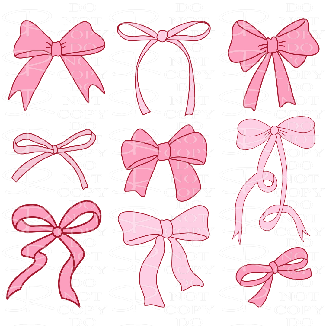 Coquette Bows, 6 Colors | Texas Vinyl Supply