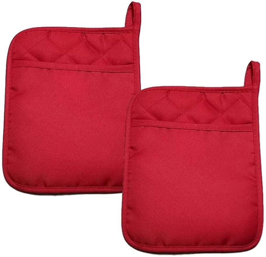 Hot Pads Pot Holder w/pocket, 2 Pack Texas Vinyl Supply