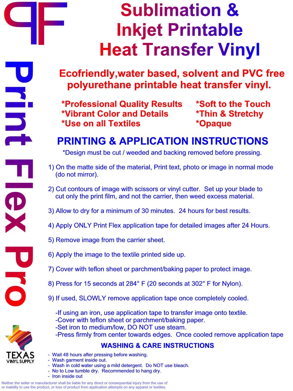 StarCraft Inkjet Printable Heat Transfer Craft Vinyl 8.5 x 11