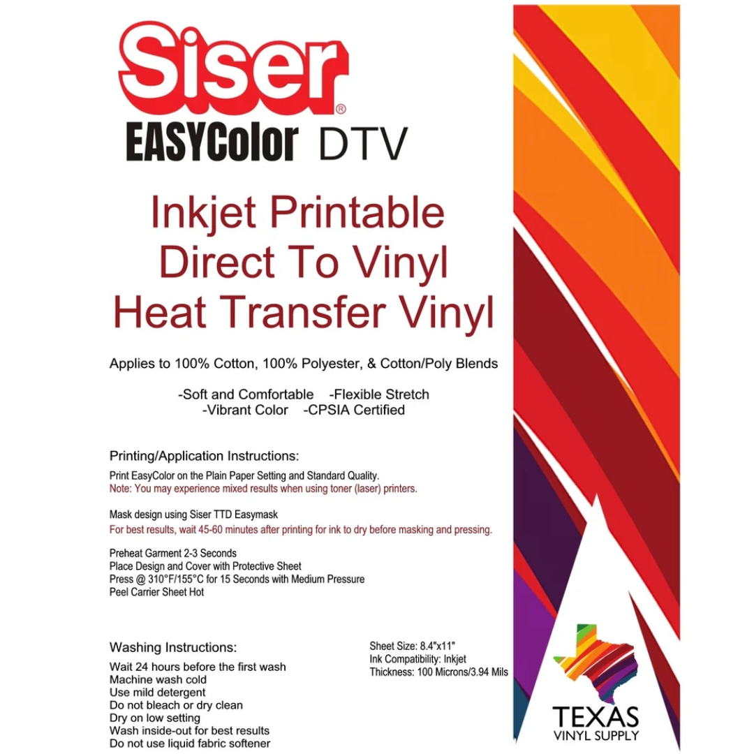 EasyColor DTV Printable HTV